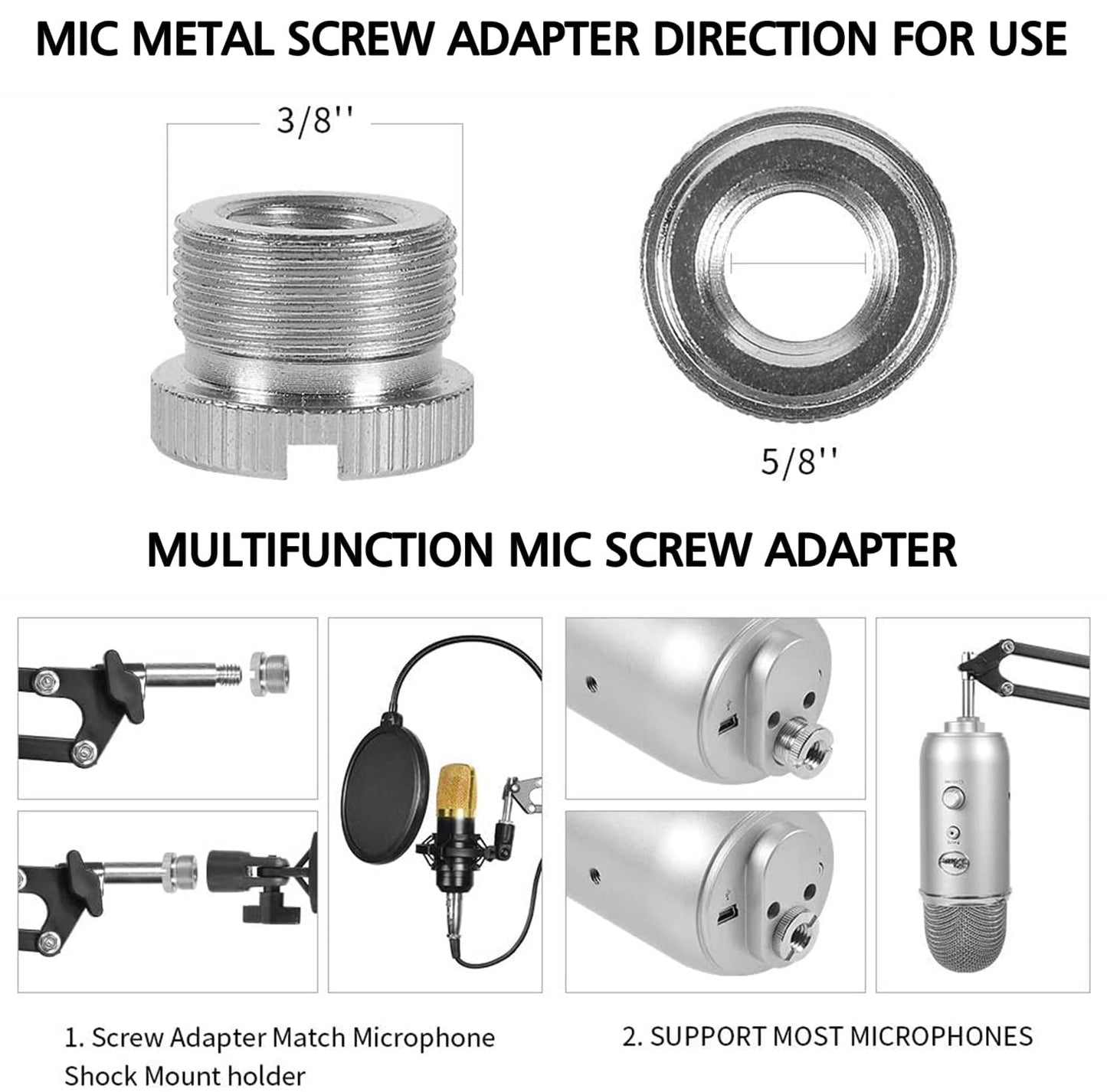 Microphone Stand for Blue Yeti, Quadcast Boom Arm Scissor Mic Stand with Windscreen and Double layered screen Pop Filter Heavy Duty Mic Boom Scissor Arm Stands, Broadcasting and Recording.Game